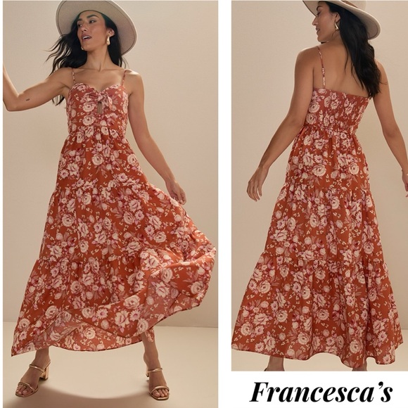 Francesca's Collections Dresses & Skirts - (21)New Francesca’s Nicole Key Hole Spring Summer Floral Maxi Dress